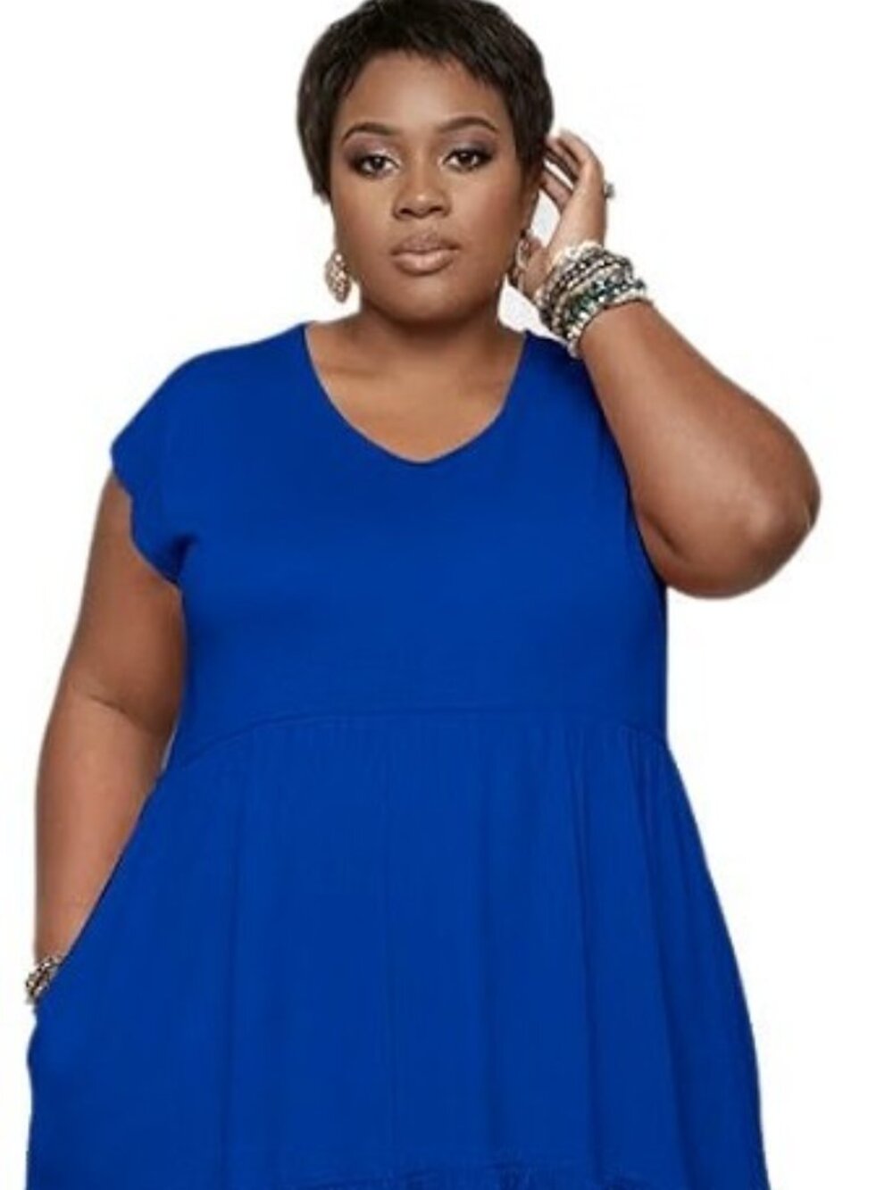 Women's Plus Size Casual Midi Dress-Size 3X
